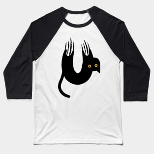 upside down black cat Baseball T-Shirt